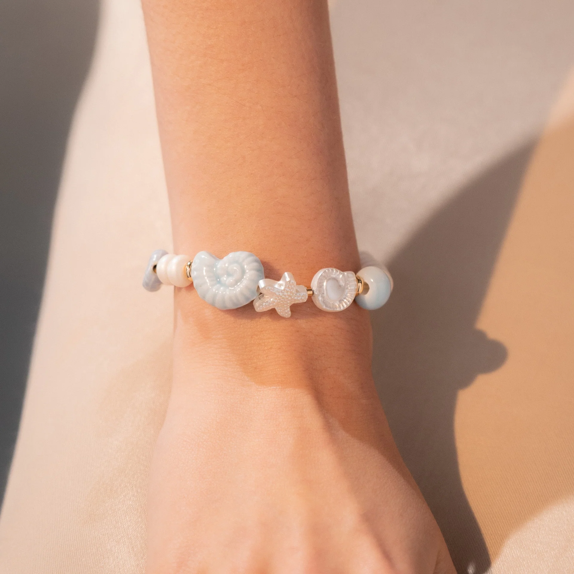 [12459] Pulsera Caracol + Aretes