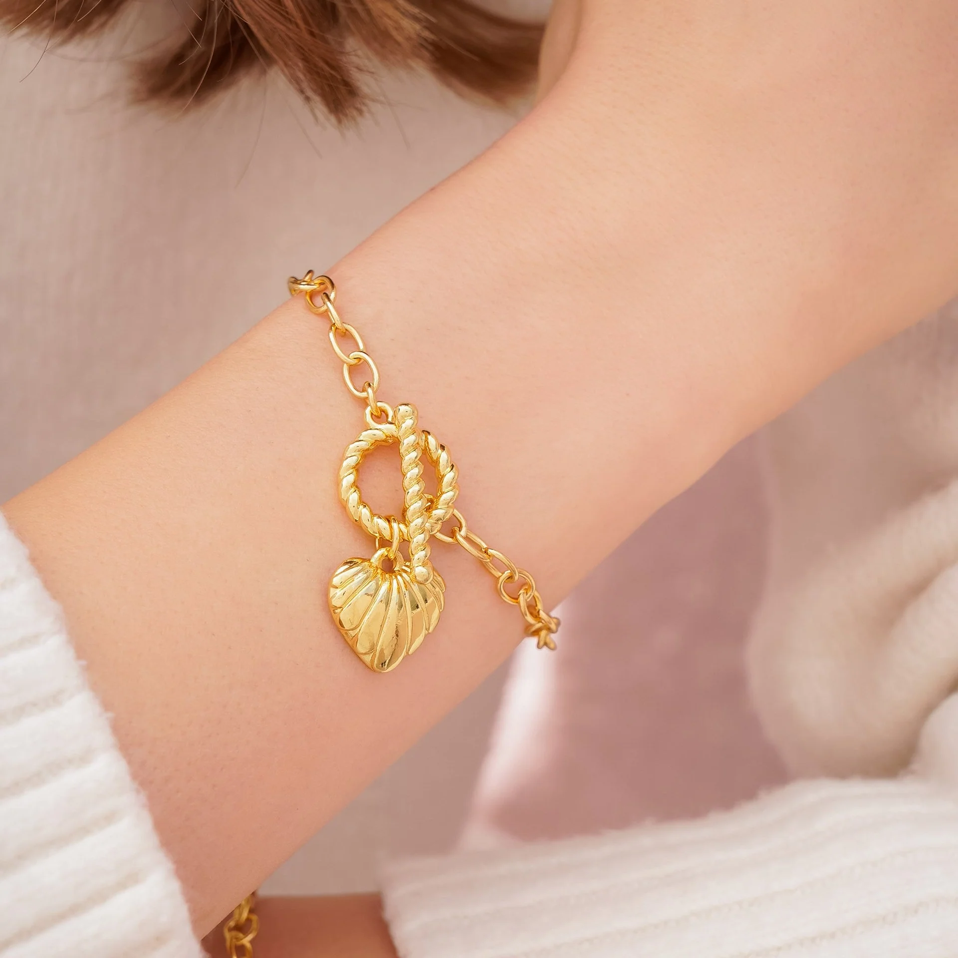 [12492] Pulsera Broche Corazón