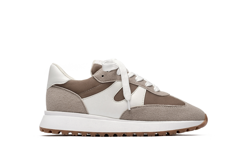 [6279] Tenis Deportivo Mix Taupe 35
