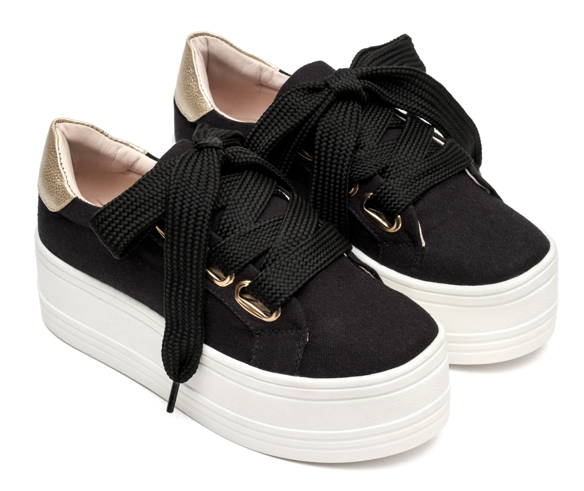 [6232] Tenis P Textil Negro 40