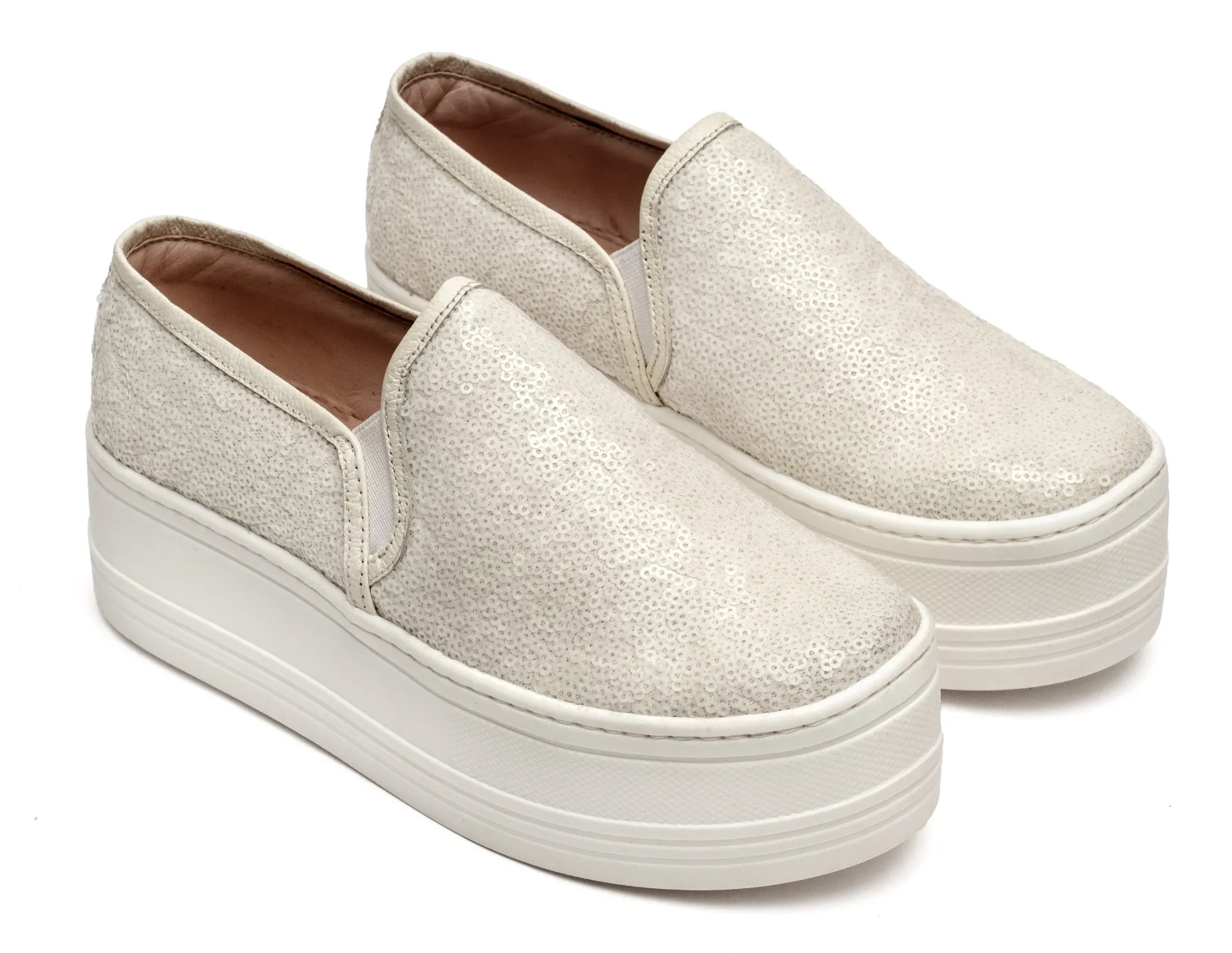 [6305] Casual Lentejuelas Blanco 35