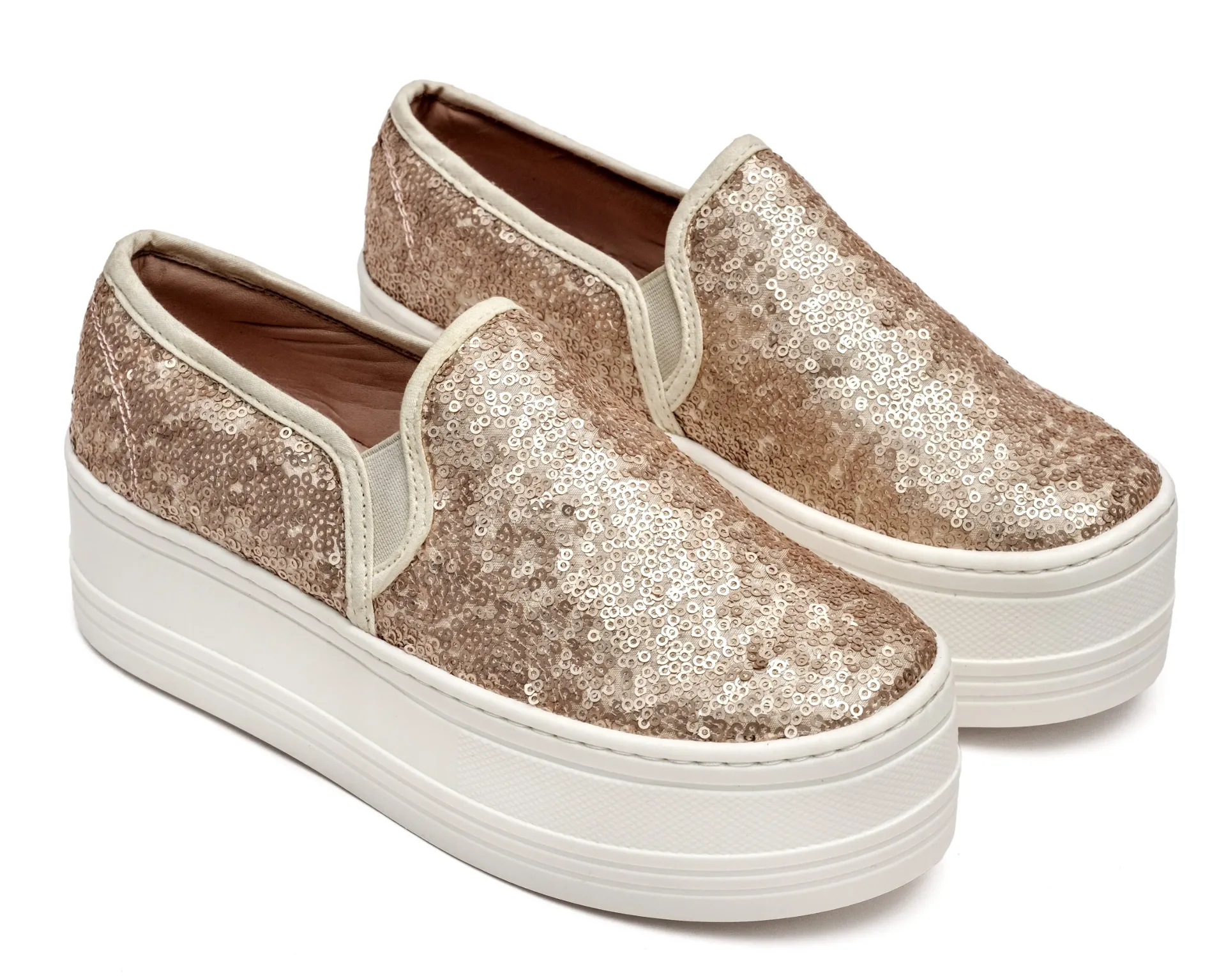 [6312] Casual Lentejuelas Oro Rosa 36