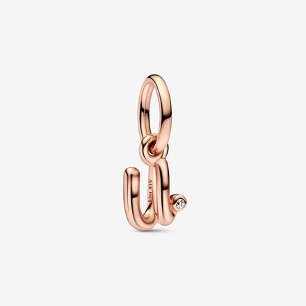 Letter U Script Alphabet Dangle