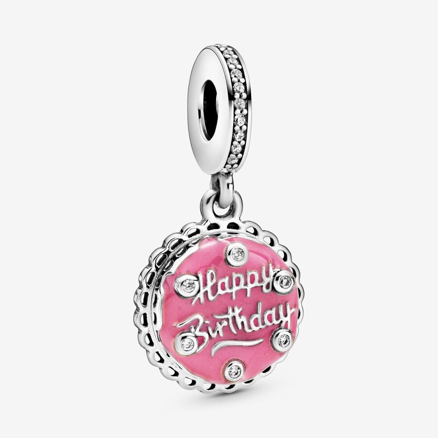 [5610] Pink Birthday Cake Dangle