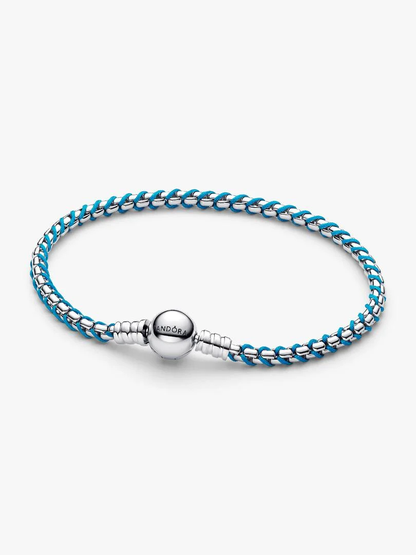 [13200] Blue Cord Snake Chain 18