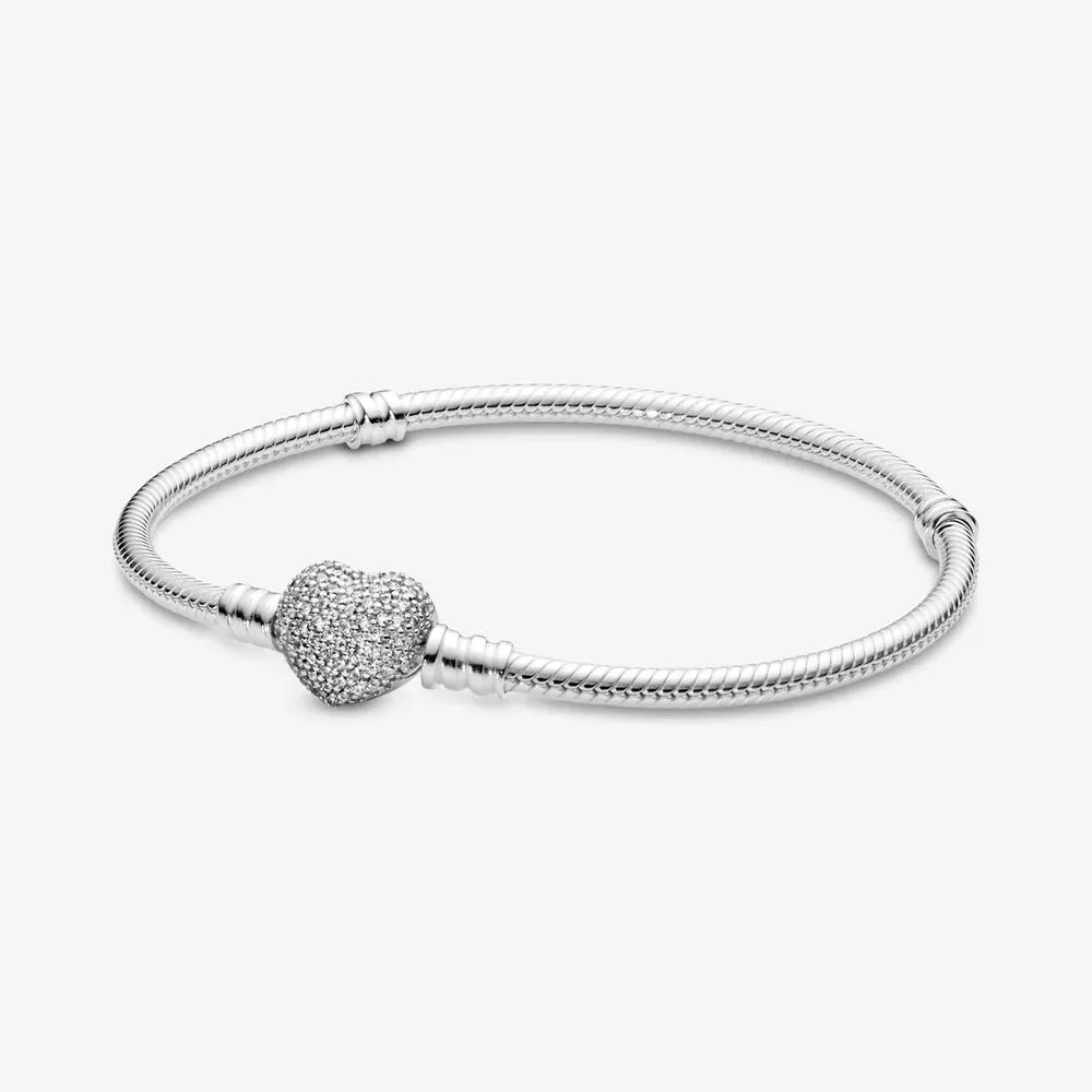 Pave Heart Bracelet 21 cm