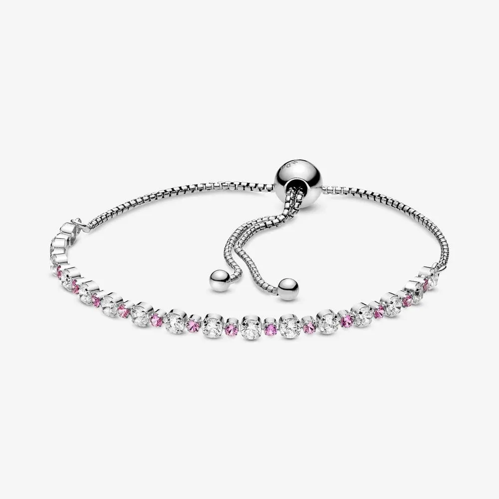 [334] Pink & Clear Sparkling Slider