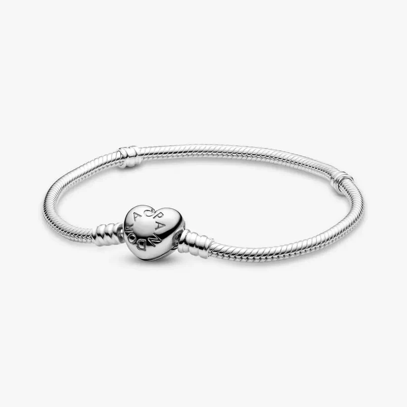 Bracelet silver 16 cm heart clasp