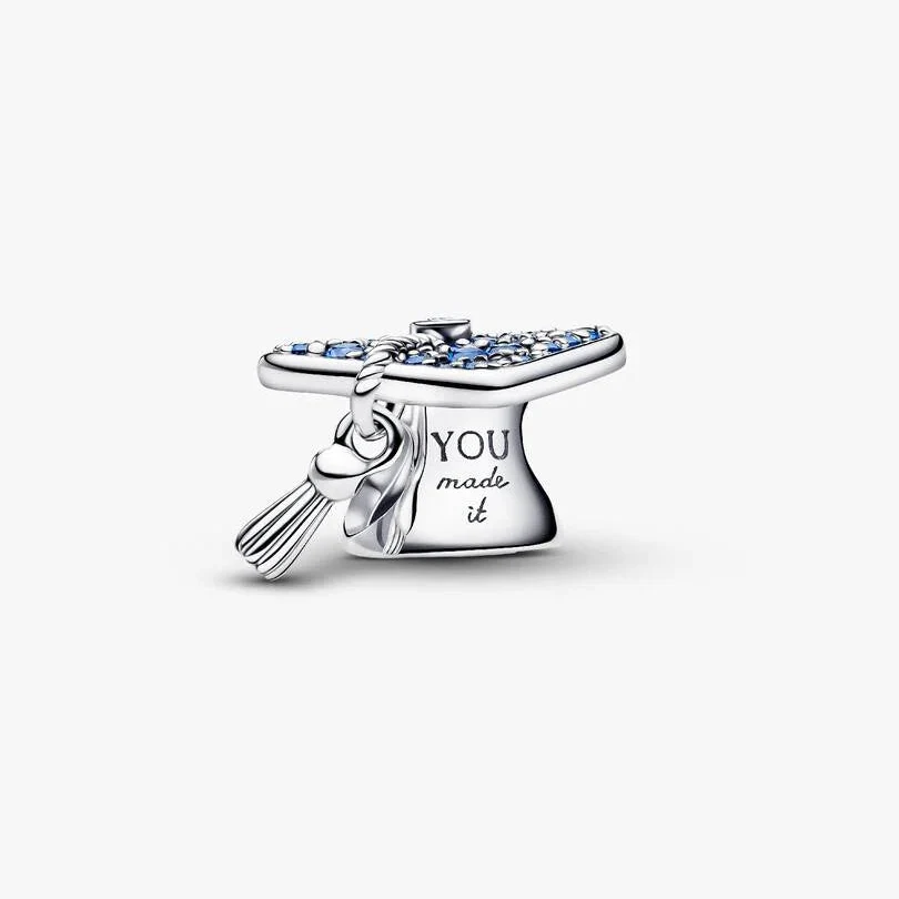 Sparkling Blue Graduation Cap