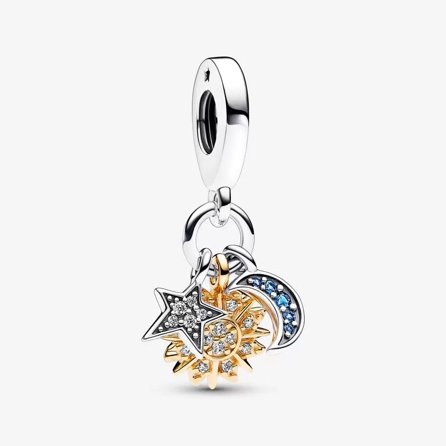 [447] Two-tone Celestial Triple Dangle