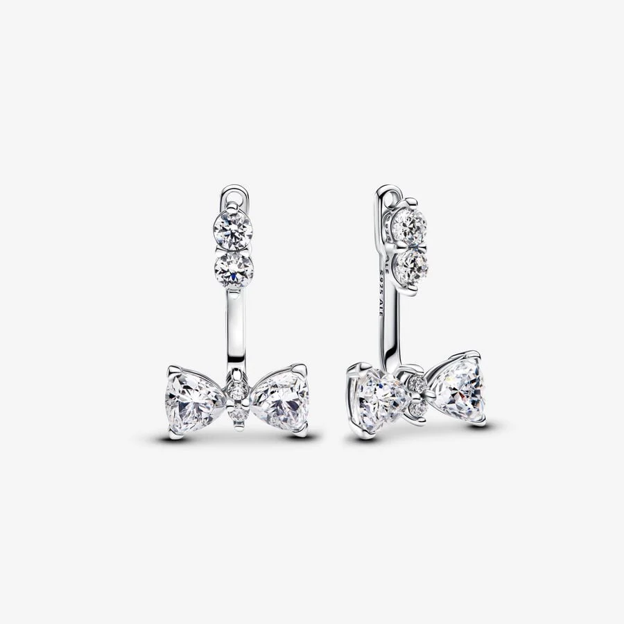 Sparkling Bow Drop Earrings