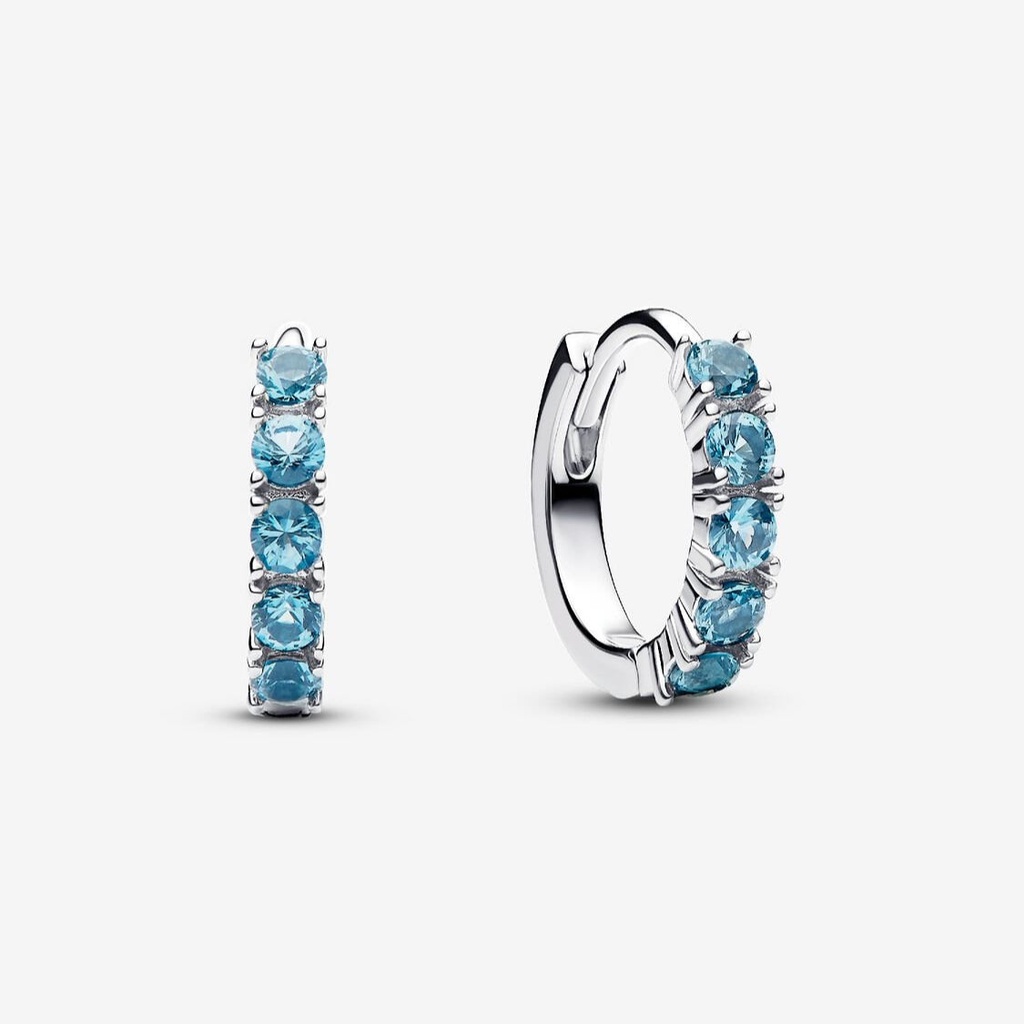 Light Blue Huggie Hoop