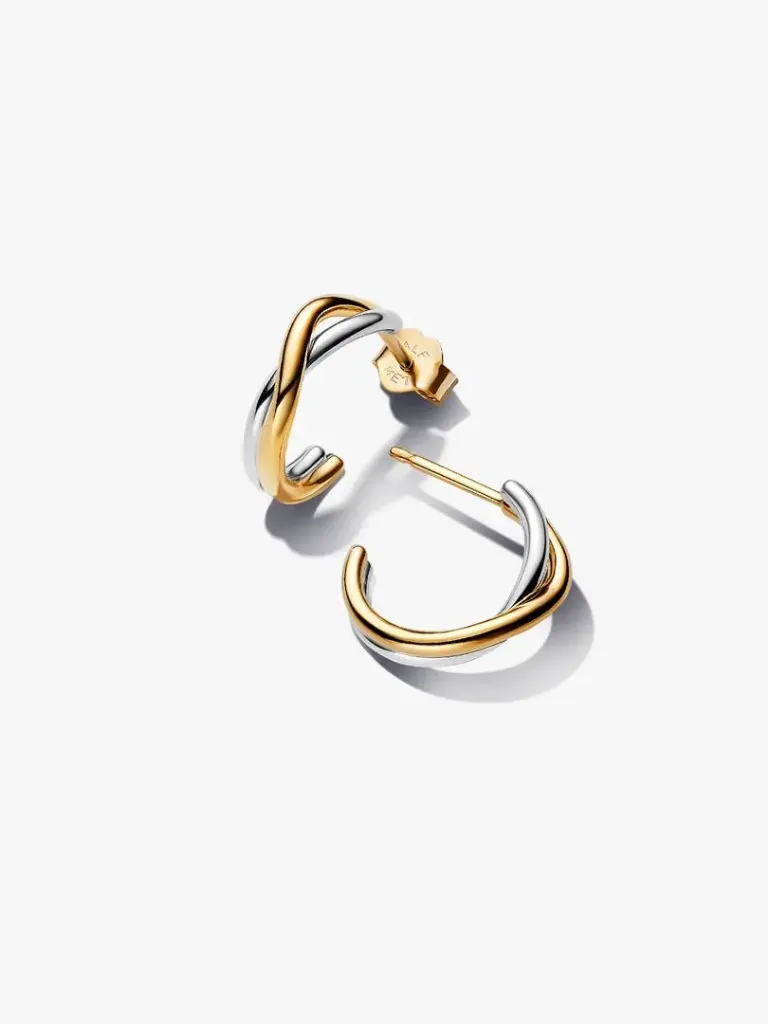 [13214] Two-tone Open Hoop