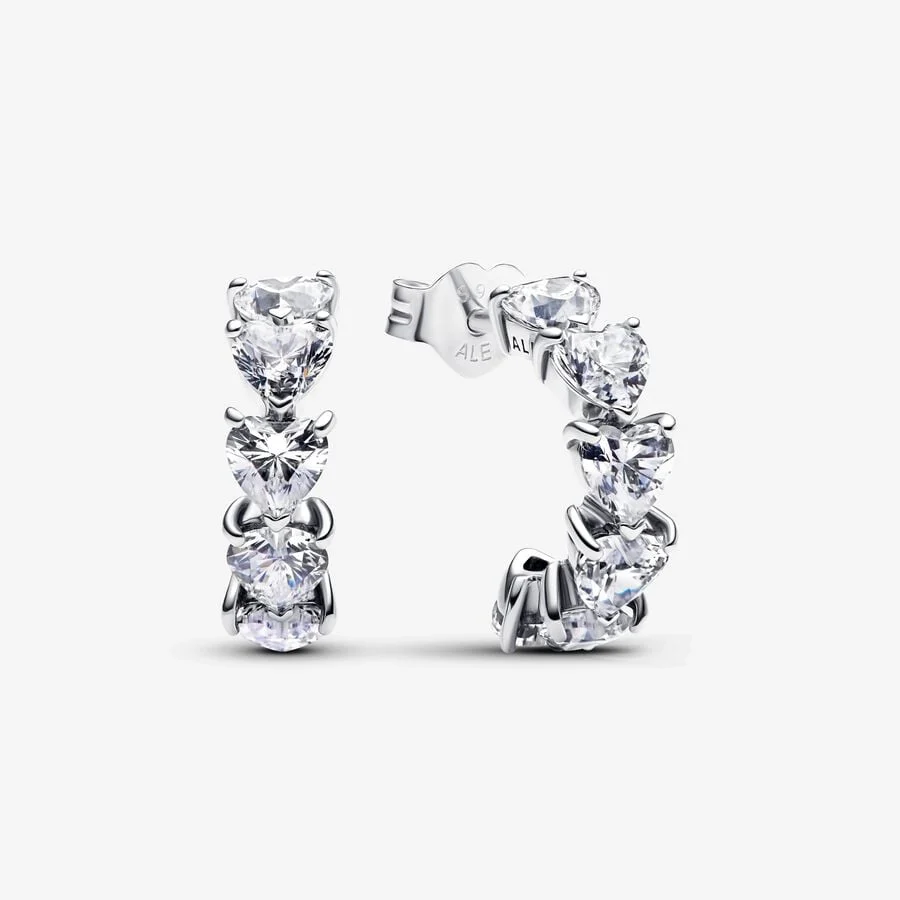 Sparkling Hearts Open Hoop
