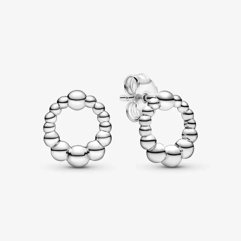 Beaded Circle Stud
