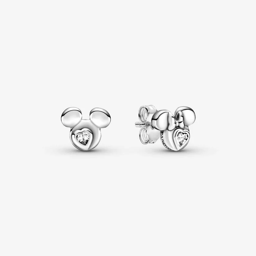 [605] Mickey & Minnie Silhouette Stud