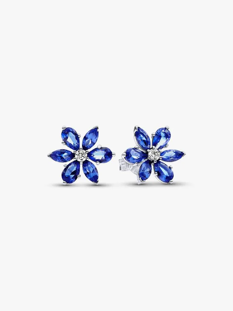 [627] Sparkling Blue Herbarium Stud