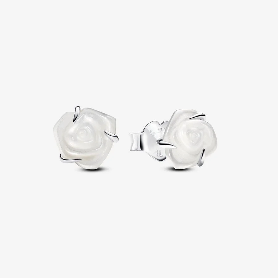 White Rose in Bloom Stud
