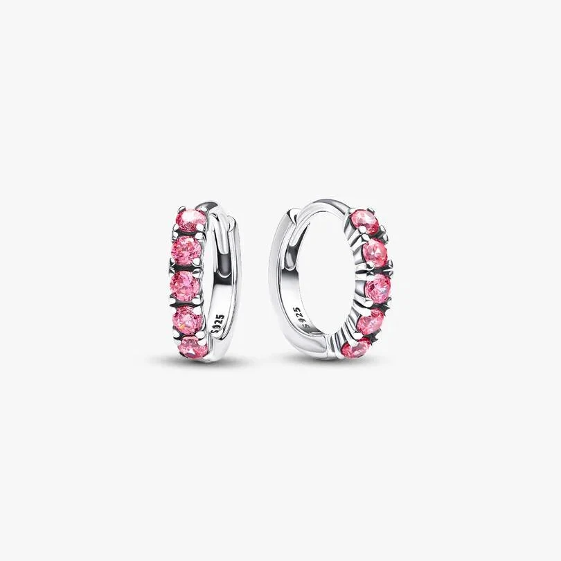 [99008] Pink Huggie Earrings