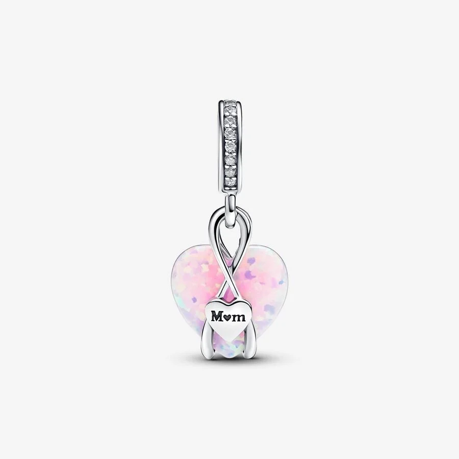 [720] Mom Opalescent Heart Dangle