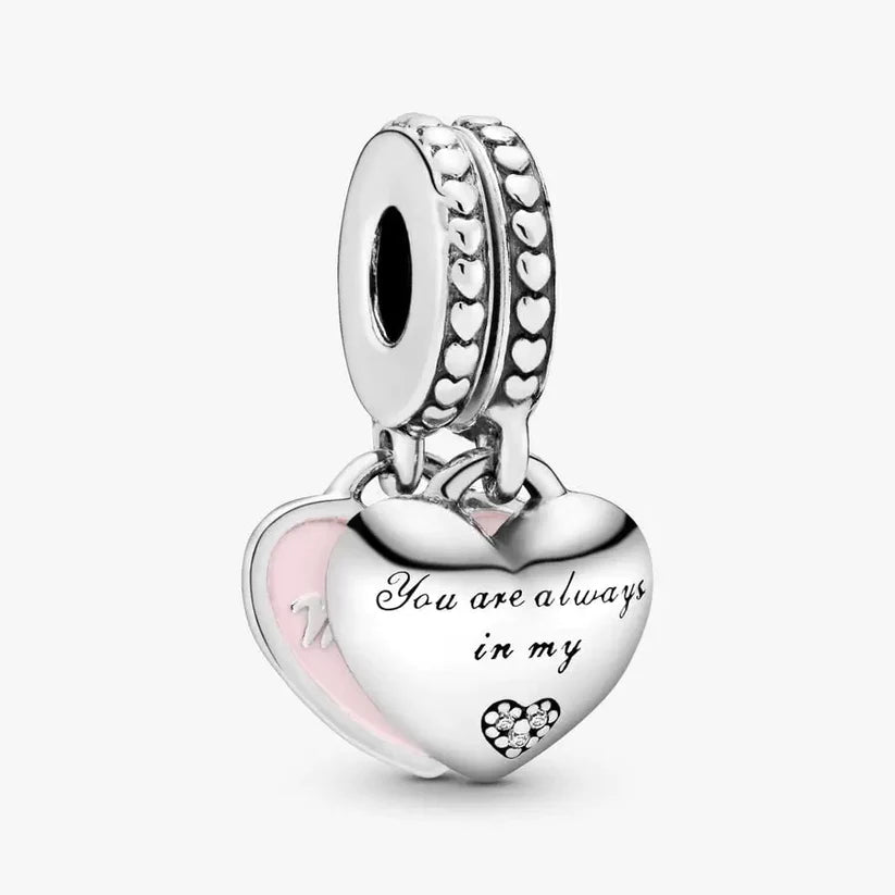 [723] Mother & Daughter Hearts Dangle