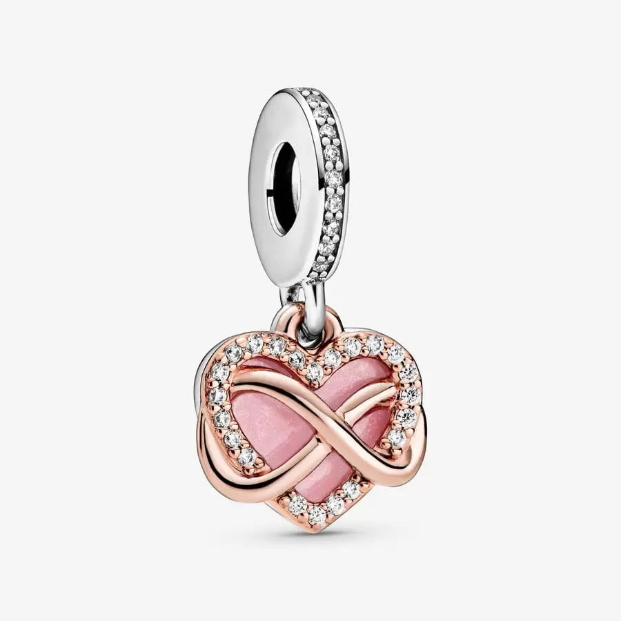 [739] Sparkling Infinity Heart Dangle
