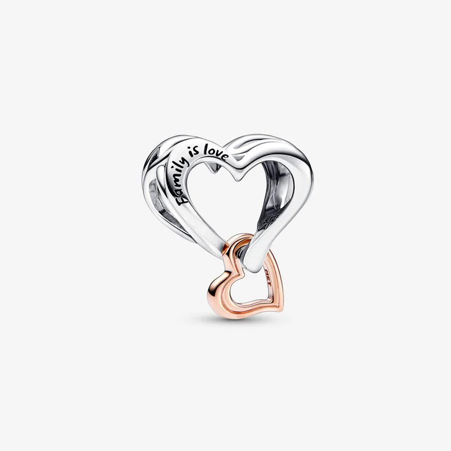 [750] Two-tone Openwork Infinity Heart