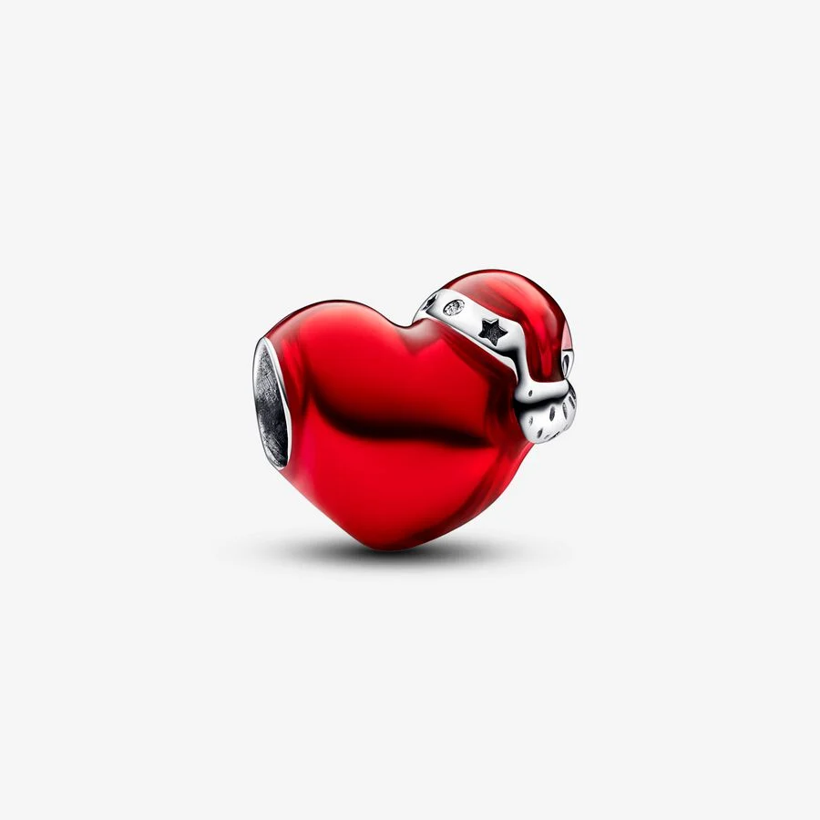 [12006] Metallic Red Christmas Heart