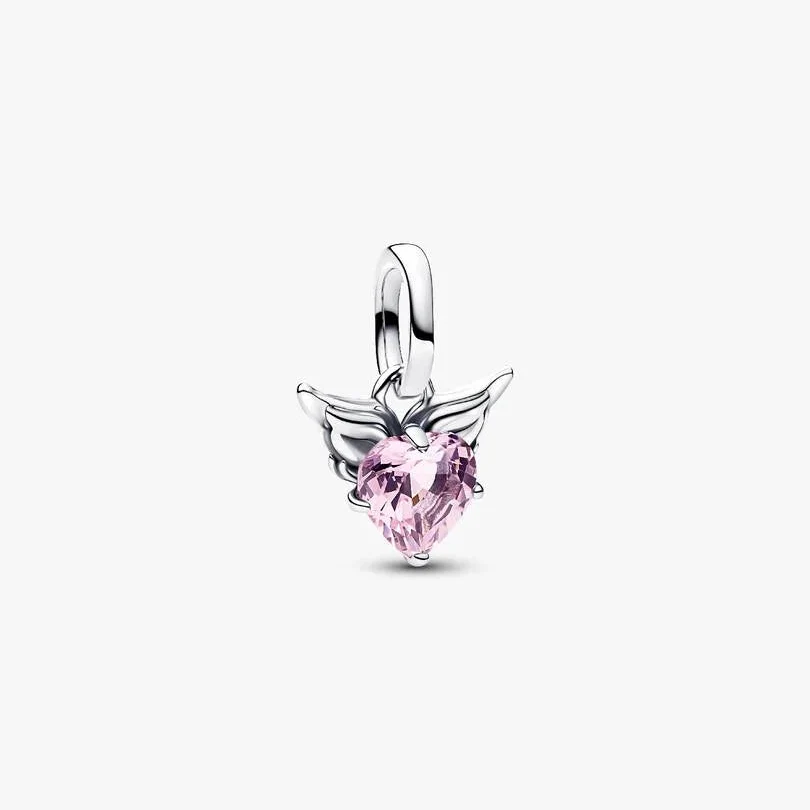 [13695] Winged Pink Heart Mini
