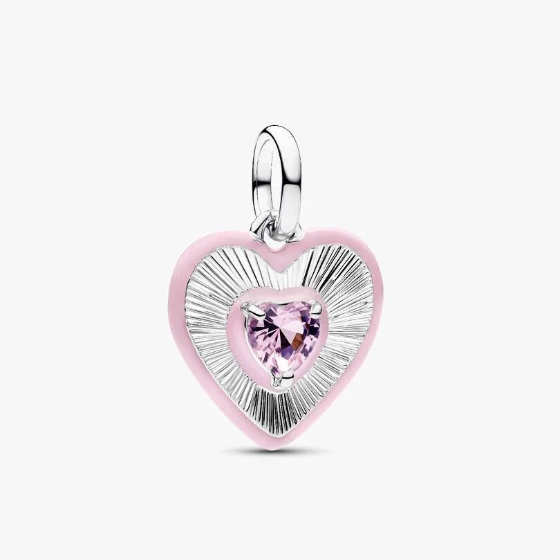 Radiating Pink Heart Medallion