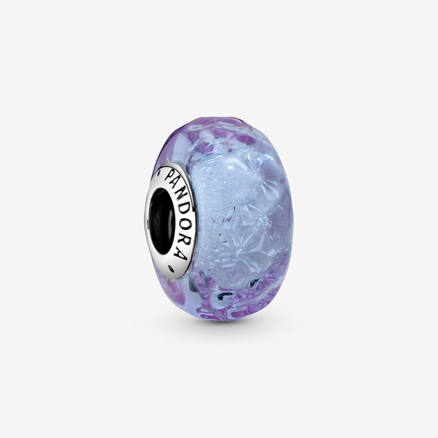 [891] Wavy Lavender Murano Glass