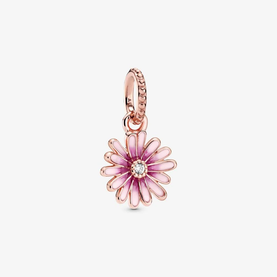 [2125] Pink Daisy Flower Dangle