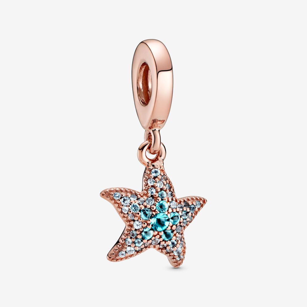[2130] Sparkling Starfish Dangle
