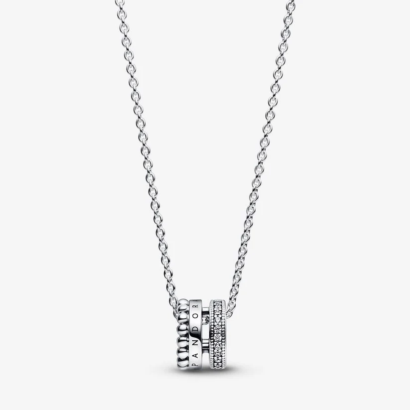 LOGO Pavé & Beads Pendant
