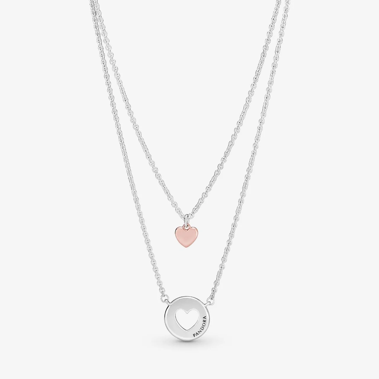 [6952] Layered heart necklace