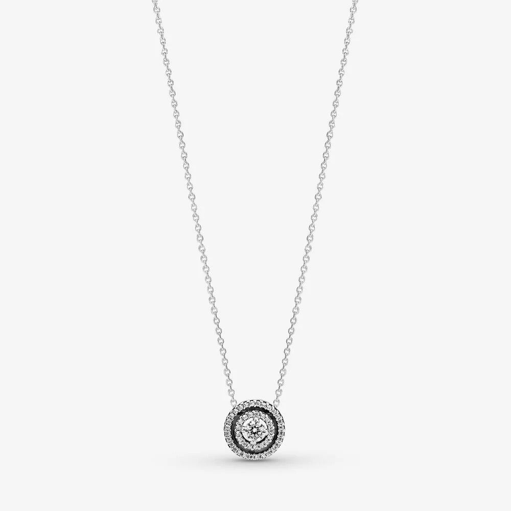 [978] Sparkling Double Halo Collier