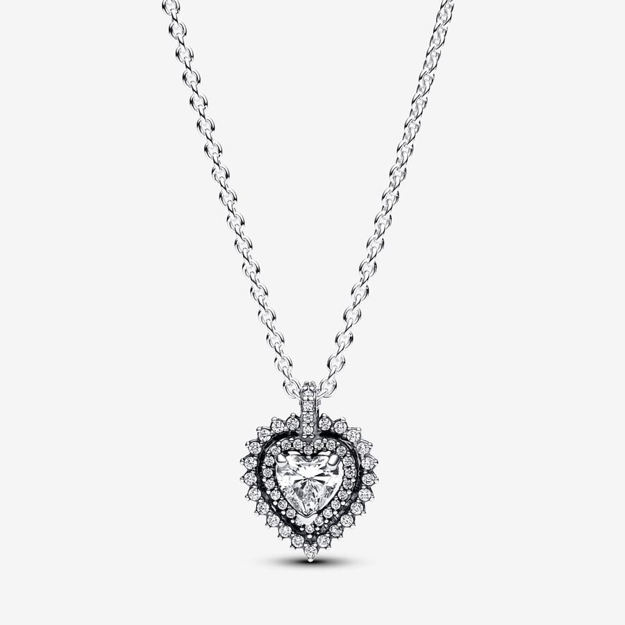 [981] Sparkling Heart Halo Pendant