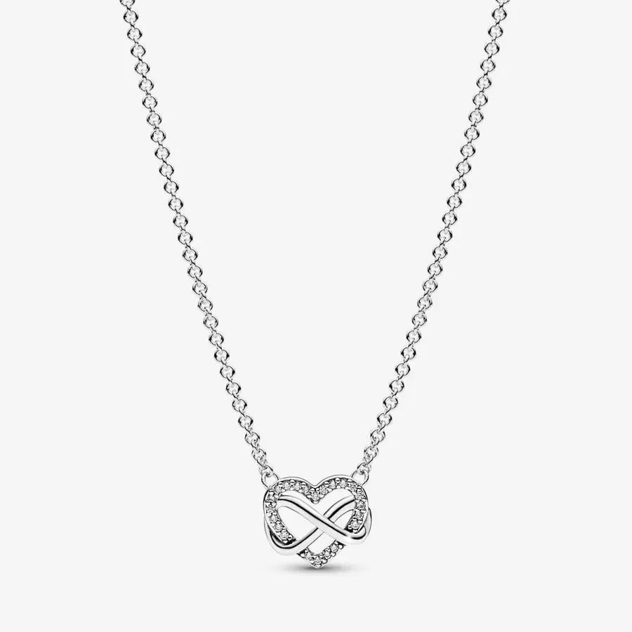 [984] Sparkling Infinity Heart Collier
