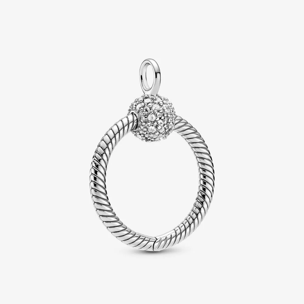 [1325] Small Pavé O Pendant