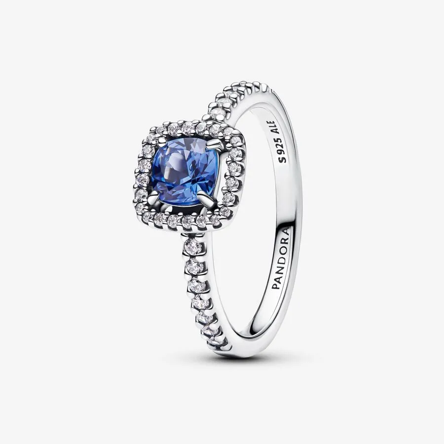 [11802] Sparkling Square Blue Halo 58
