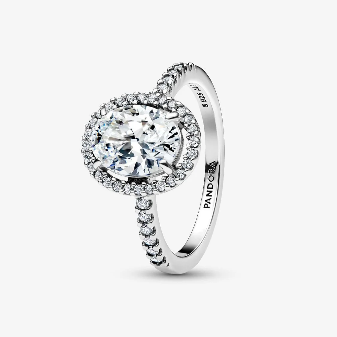 [13063] Oval Sparkling Halo Statement 56