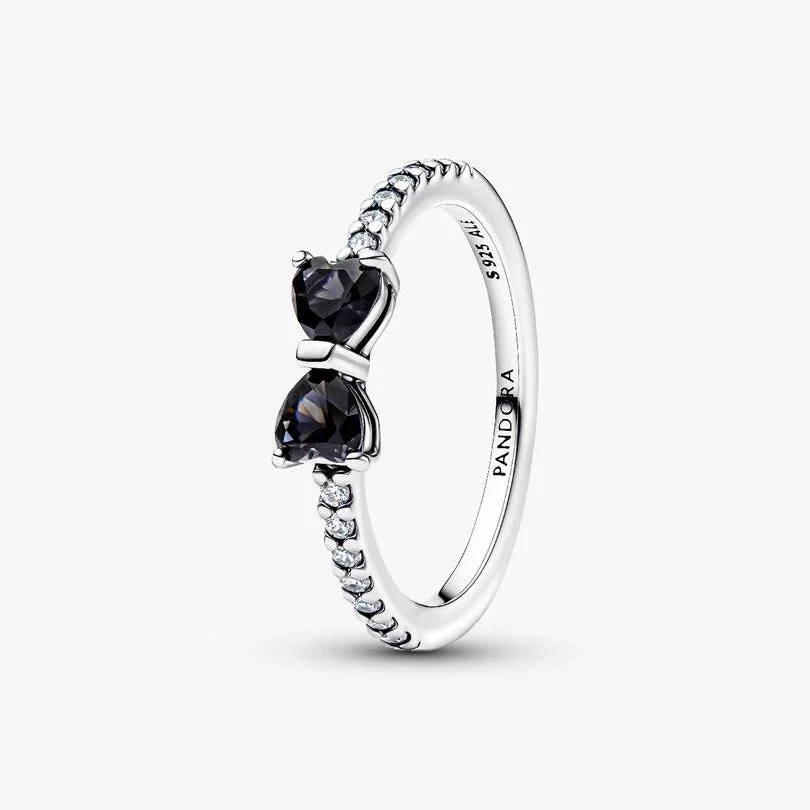 [13628] Sparkling Black Bow 58