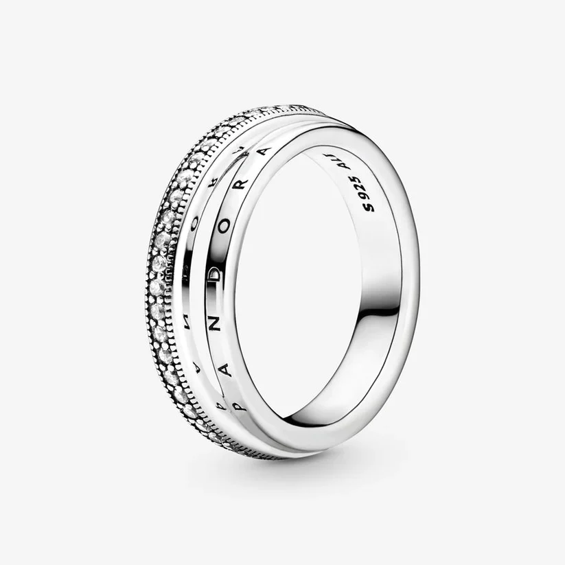 Triple Band Pave Ring 54