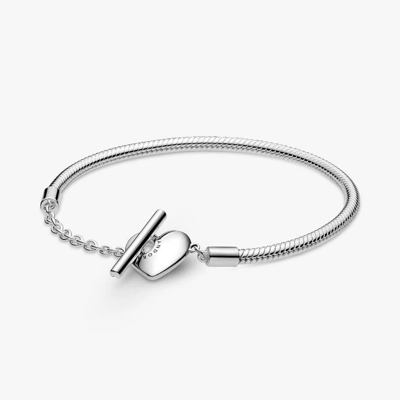 Heart T-Bar Snake Chain 18