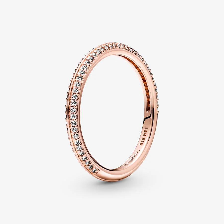 [2192] ME Pave Ring Rose 56