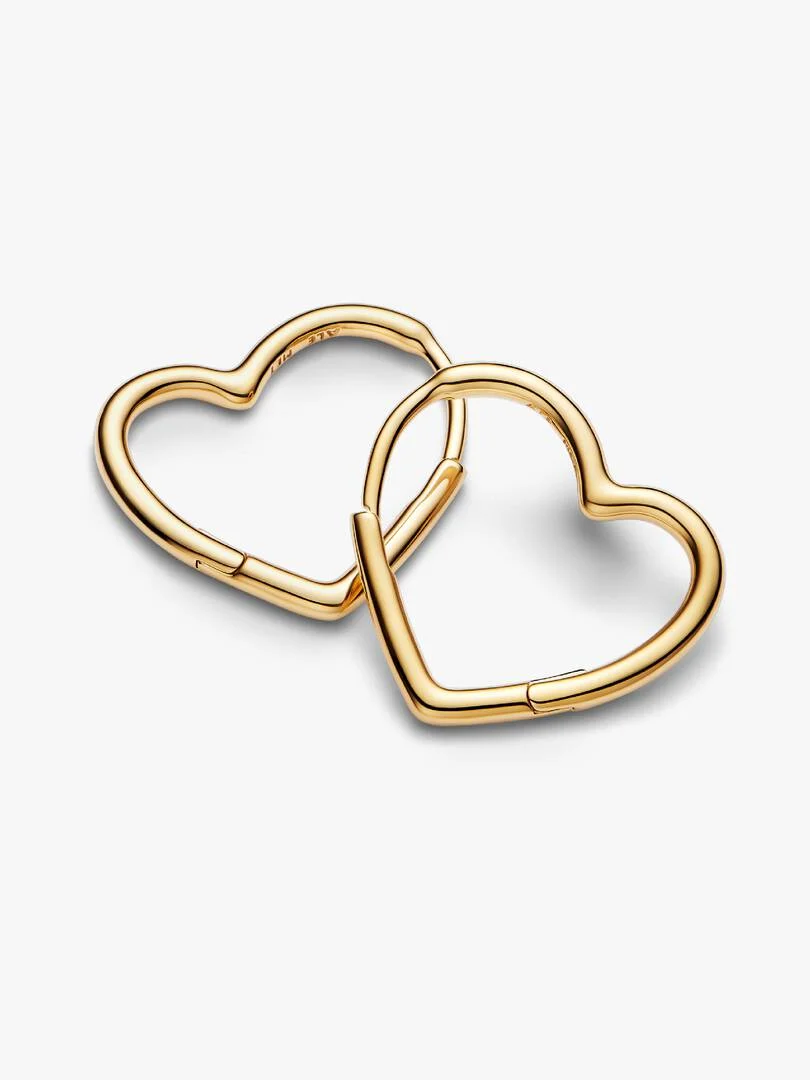 Asymmetrical Heart Hoop Earring