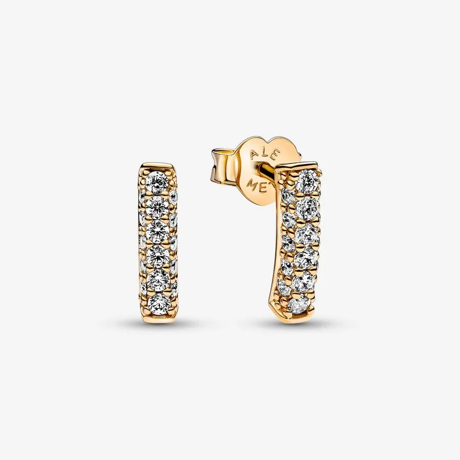 Timeless Pavé Single-row Shine Stud
