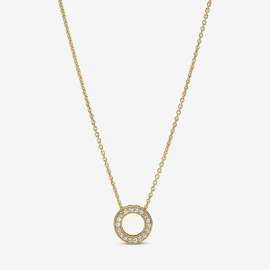 Logo Pavé Circle Collier