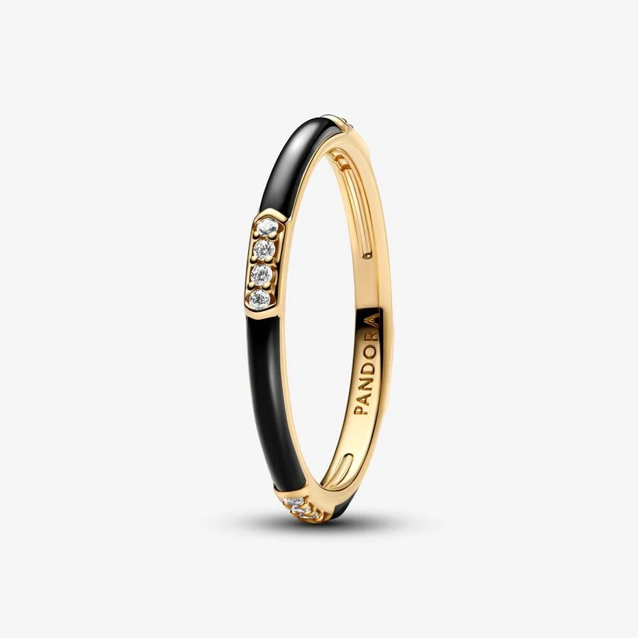 Black Enamel & Stones 58