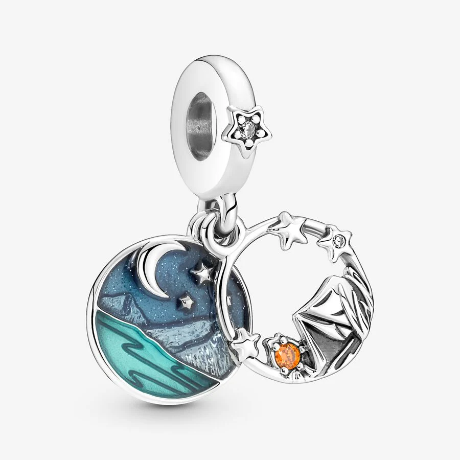 [2353] Camping Night Sky Double Dangle